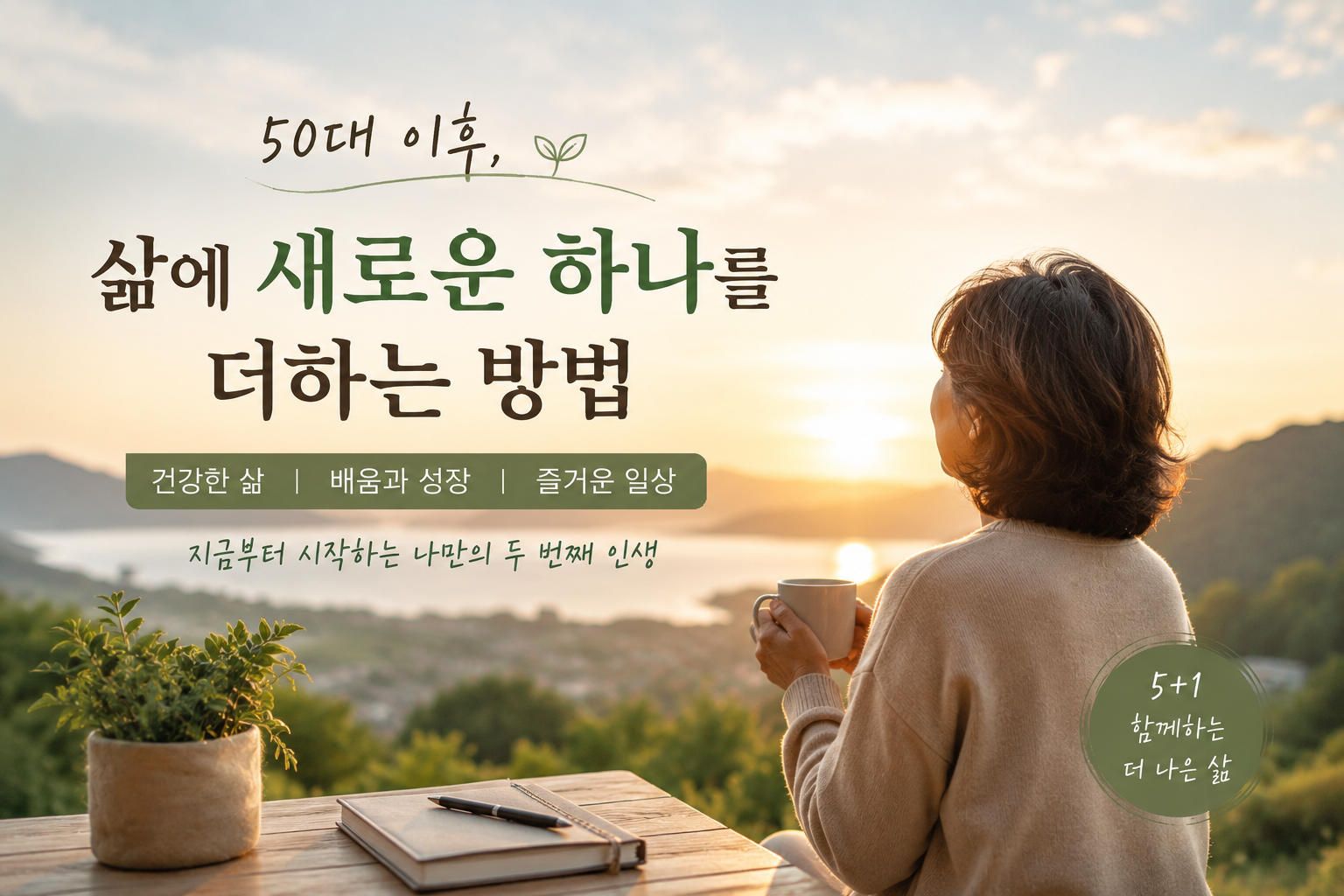50대 이후, 삶에 새로운 하나를 더하는 방법